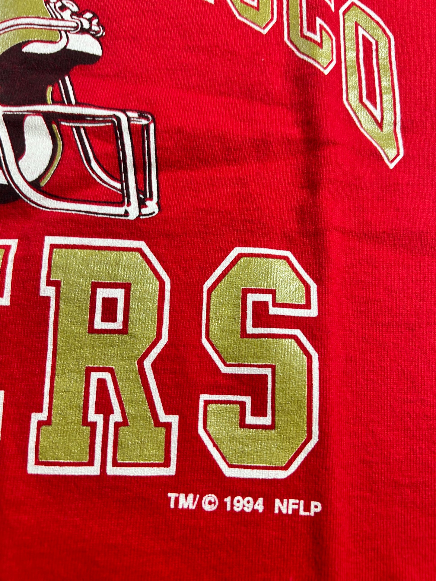 Vintage 1994 San Francisco 49ers NFL Logo 7 Youth S 8 Tee 14.75x19.25 Inches 90s