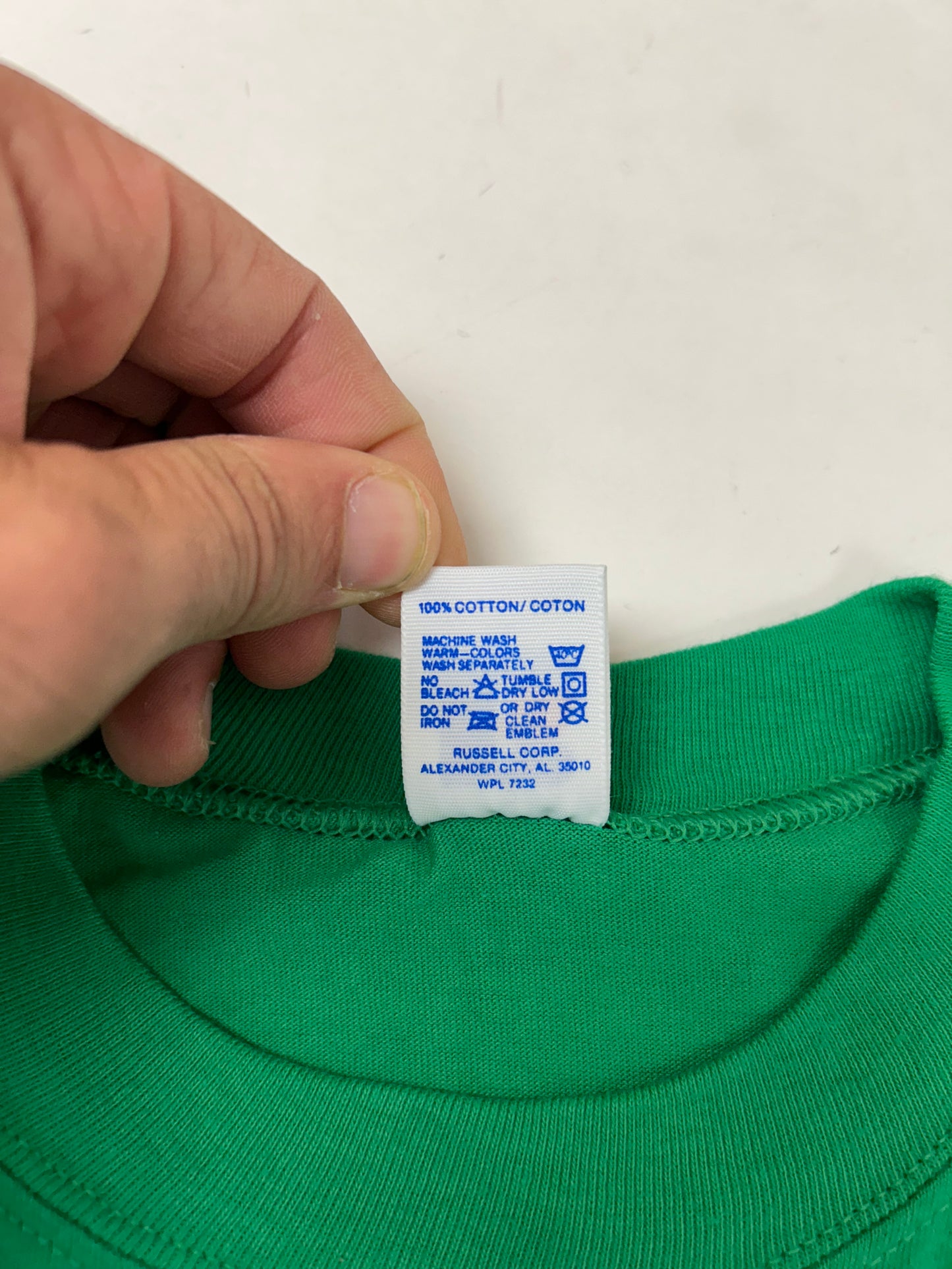 Edgewood NJ first edition “Deeper Than The Roots.” Tee Medium 90s Russell Athletic USA 100% Cotton Kelley Green DS With Tag