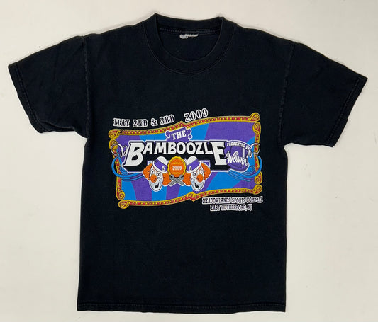 Vintage 2009 The Bamboozle Music Festival Band Meadowlands NJ Tee Small 17.25x24.25 Inches Faded Black As Is