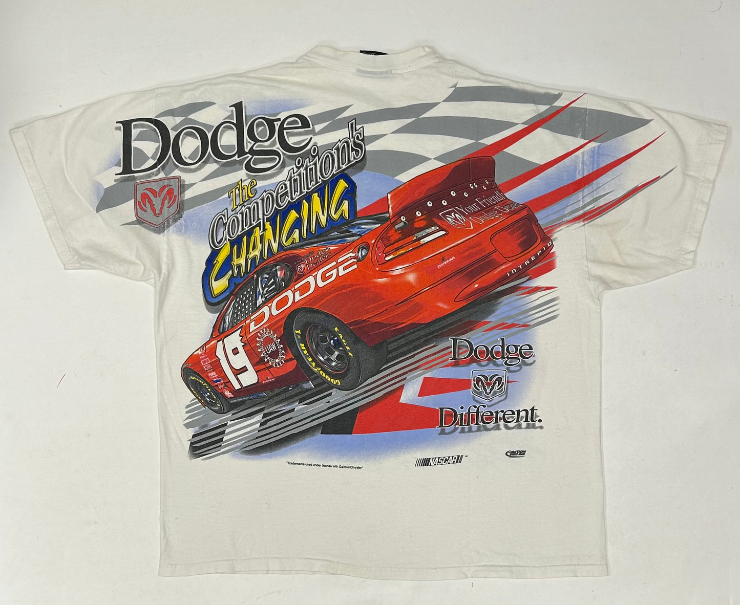 Vintage Chase Authentics NASCAR Dodge R/T Evernham #19 Dare To Be Different XL 25x29.5 Inches As Is