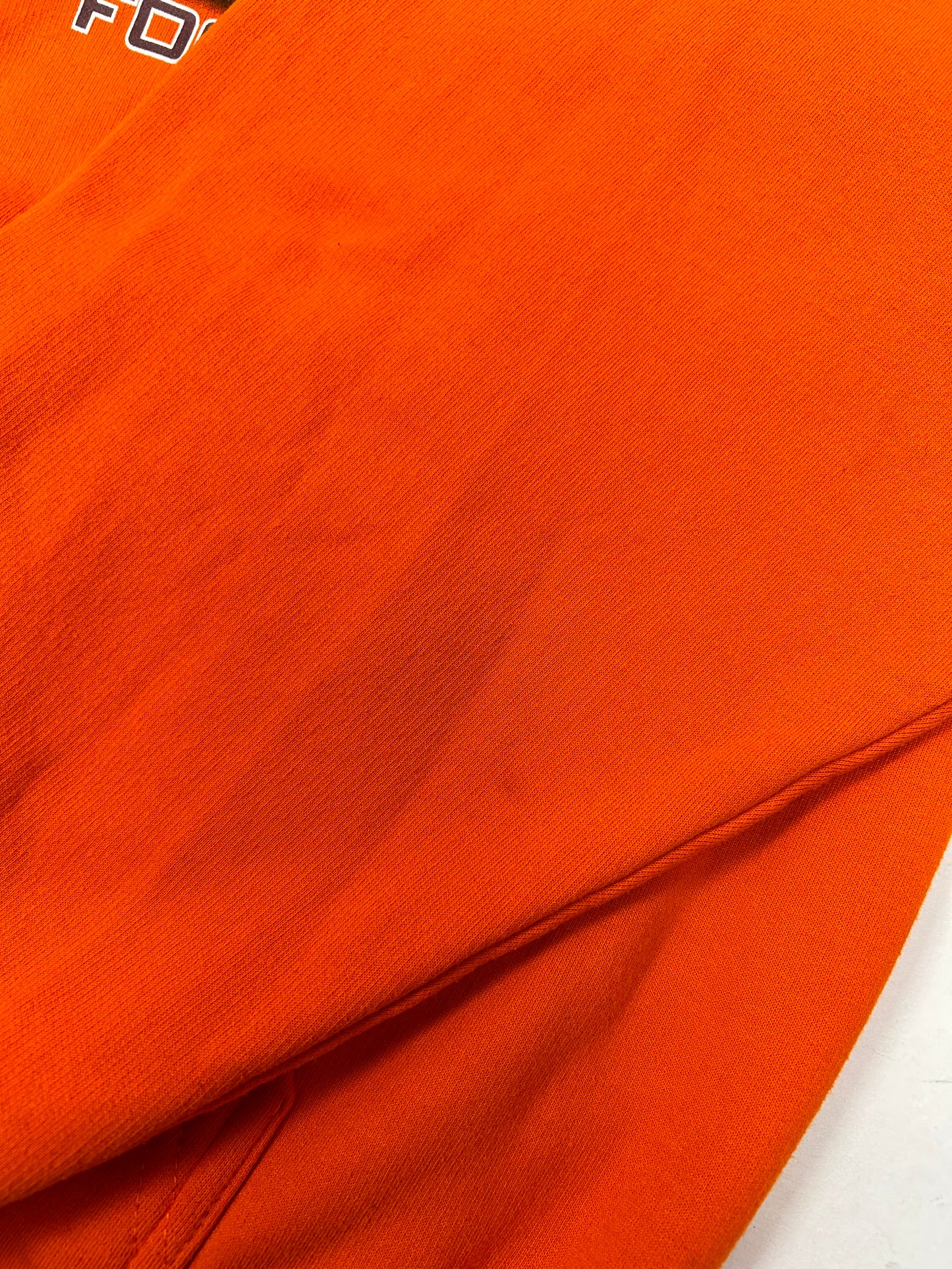 2007 Virginia Tech ACC Football Champions Hooded Sweatshirt Orange Medium 23.75x27 Inches