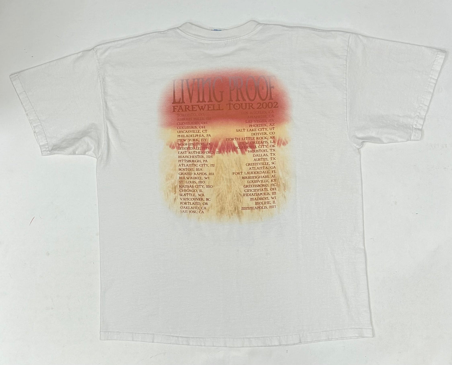 Vintage Cher Living Proof Farewell Tour 2002 Music Shirt Y2K Do You Believe XL 23.5x28.75 Inches