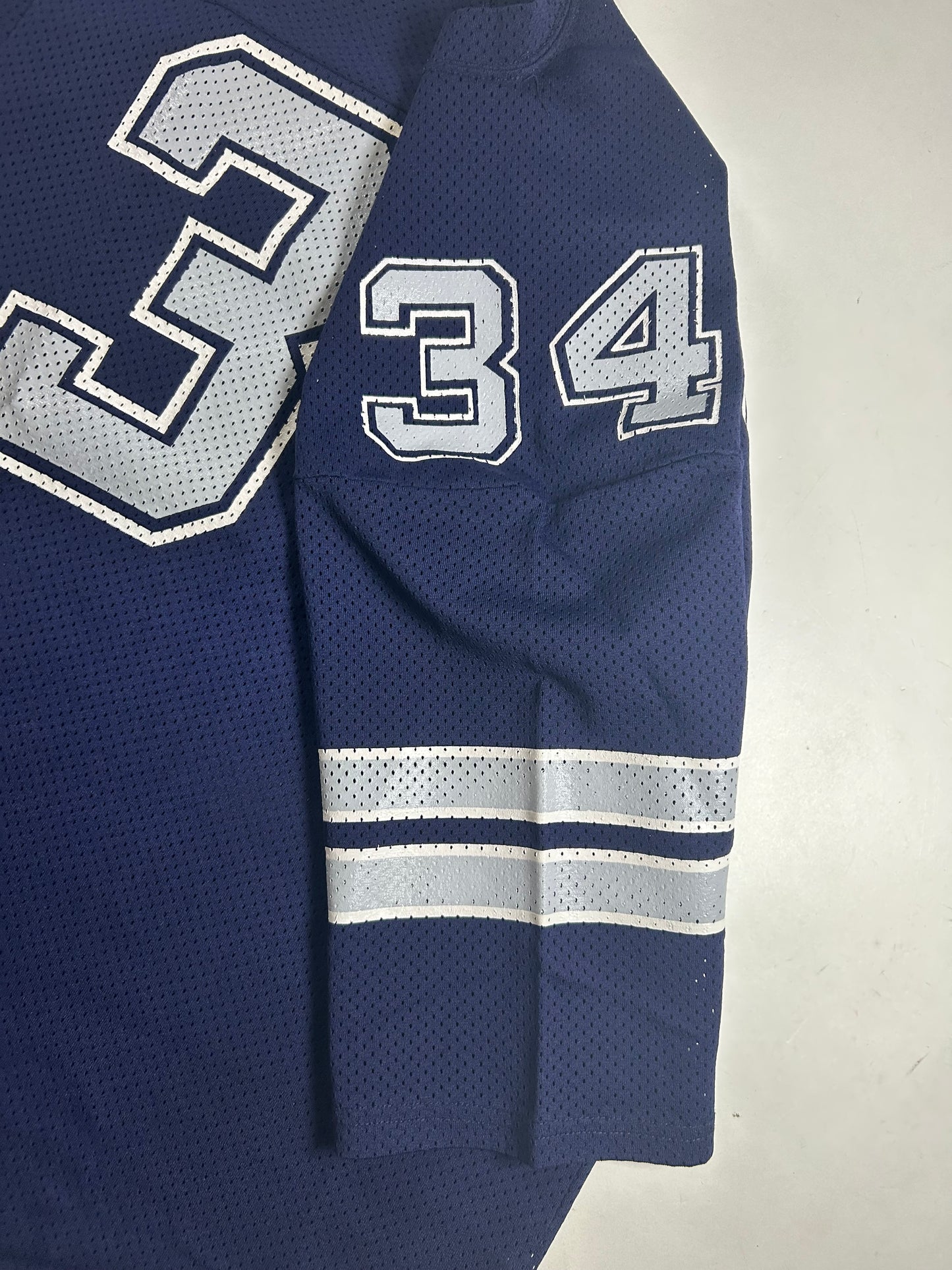 Vintage Herschel Walker #34 DALLAS COWBOYS NFL Jersey Sand Knit 23.5x32 Inches XL/L Fit 80s