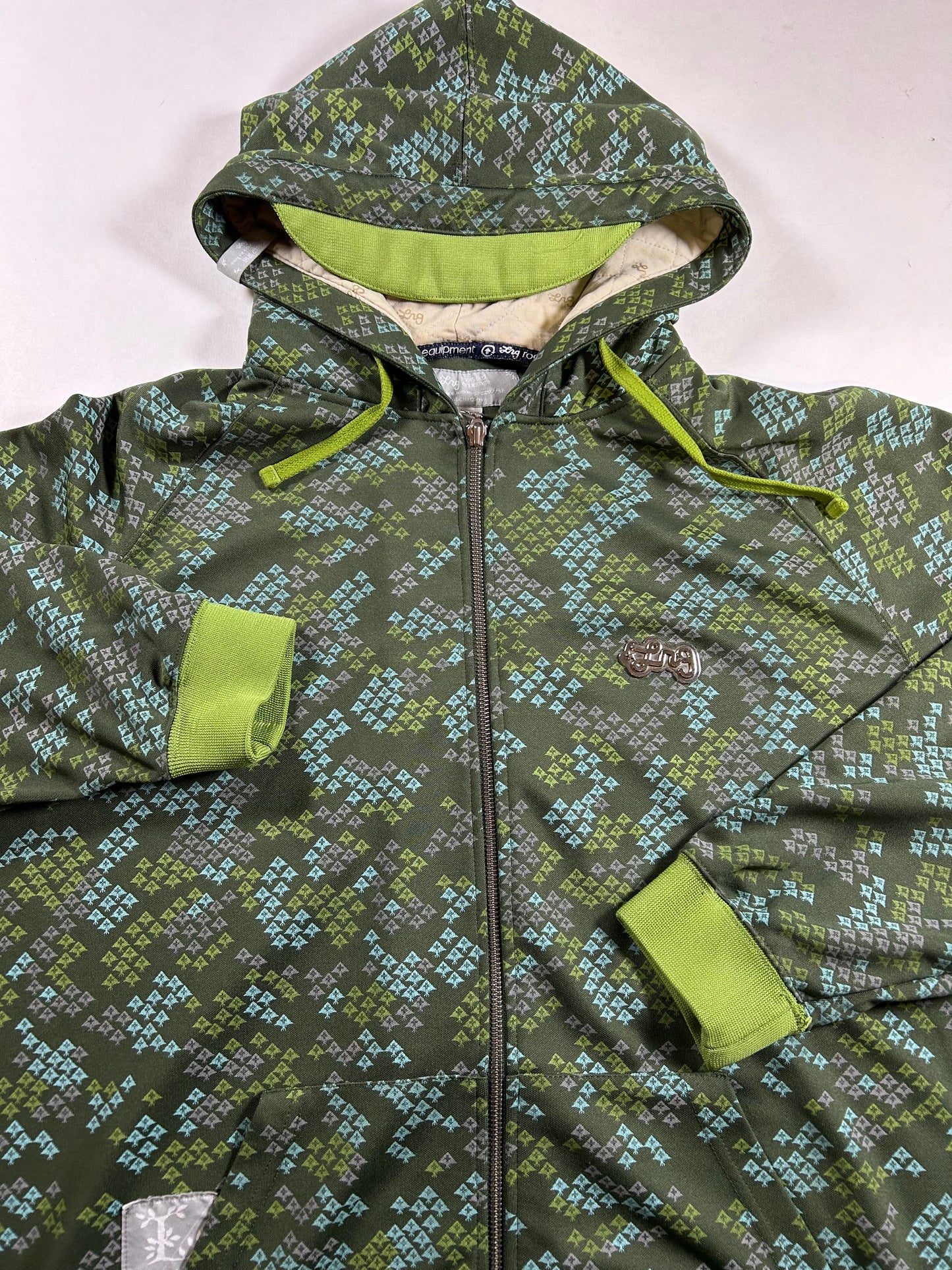 LRG Lifted Research Group Hoodie Hooded Zip Sweatshirt Vintage Y2k XL 26.5x30 Inches Skate