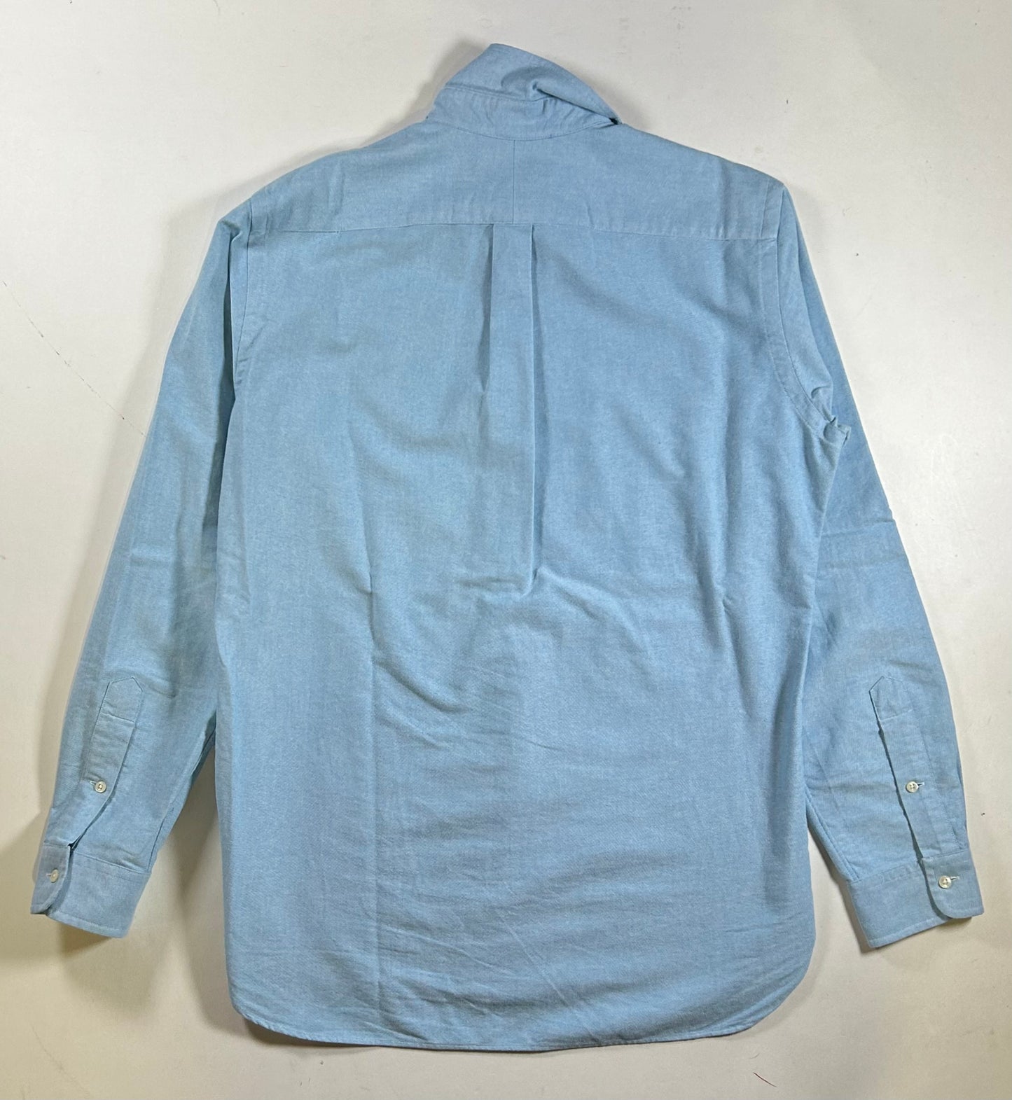 Polo Ralph Lauren Classic Fit Button Down Shirt Size Medium 22.5xBlue Made In Philippines 00s