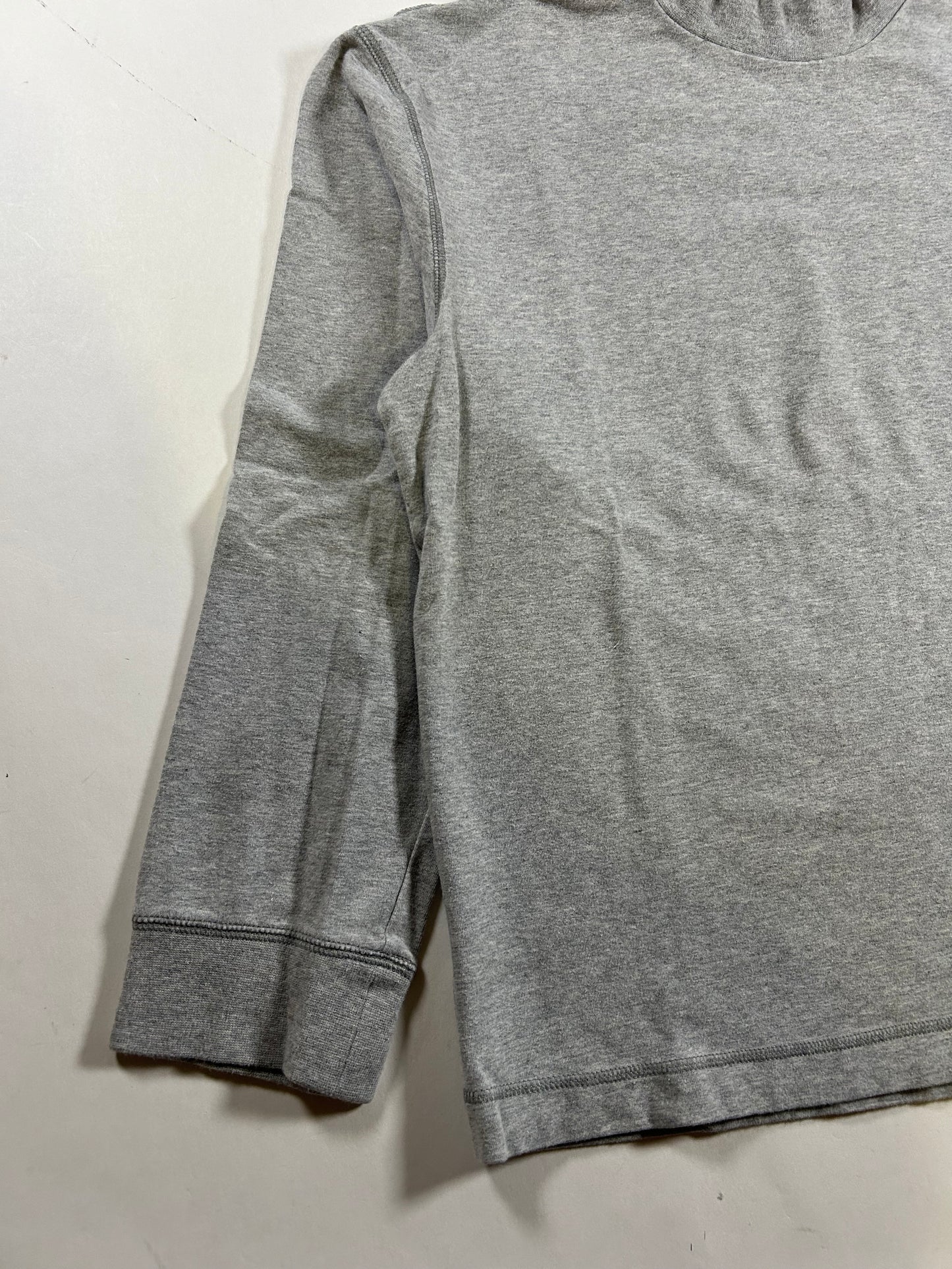 Vintage 00s Nike Swoosh Embroidered Mock Neck Long Sleeve Shirt Small 20.5x24.5 Inches Gray