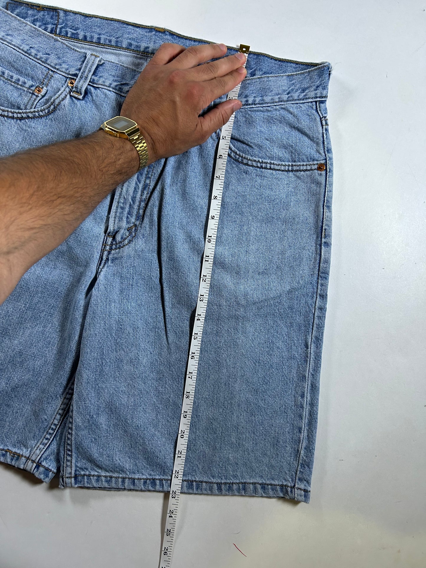 Vintage Levi's 550 Denim Blue Jean Shorts Relaxed Fit 36 18.25x23 Inches Cotton Lesotho