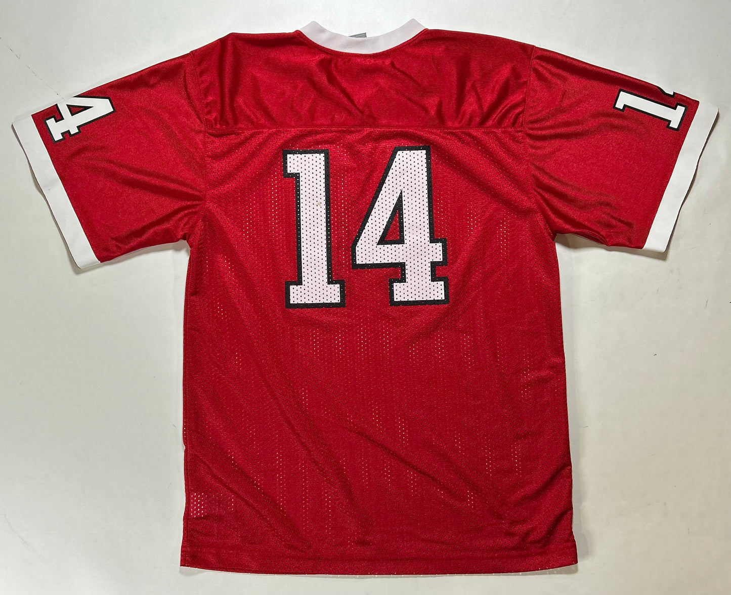 Rutgers Scarlet Knights Jersey Red NCAA Football College Nike #14 Youth Large 19.75x27.75 Inches