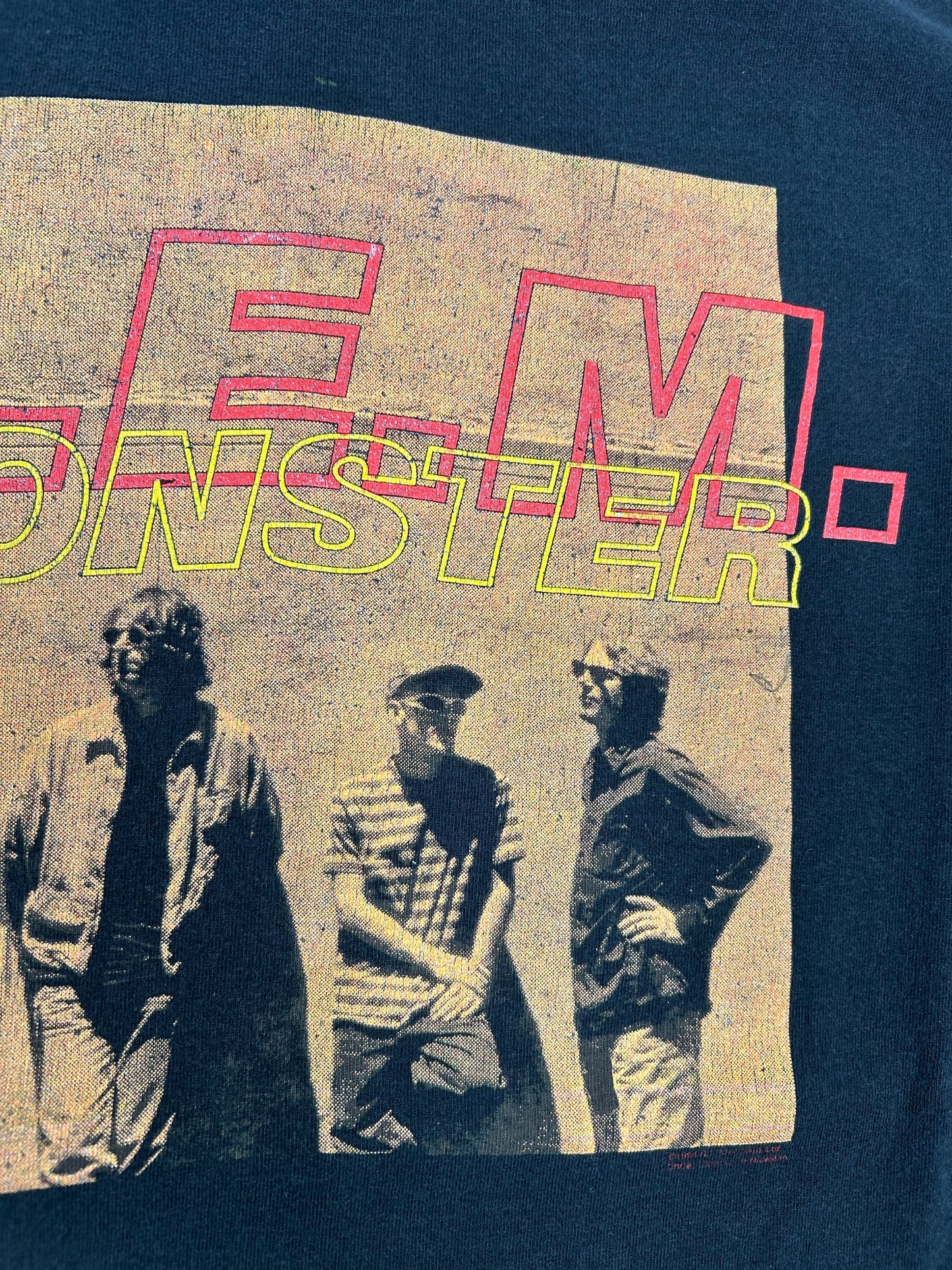 Vintage 1993 R.E.M. Monster Music Band Album Tee Nice Man Tag REM XL 23x30.25 Inches Faded As Is