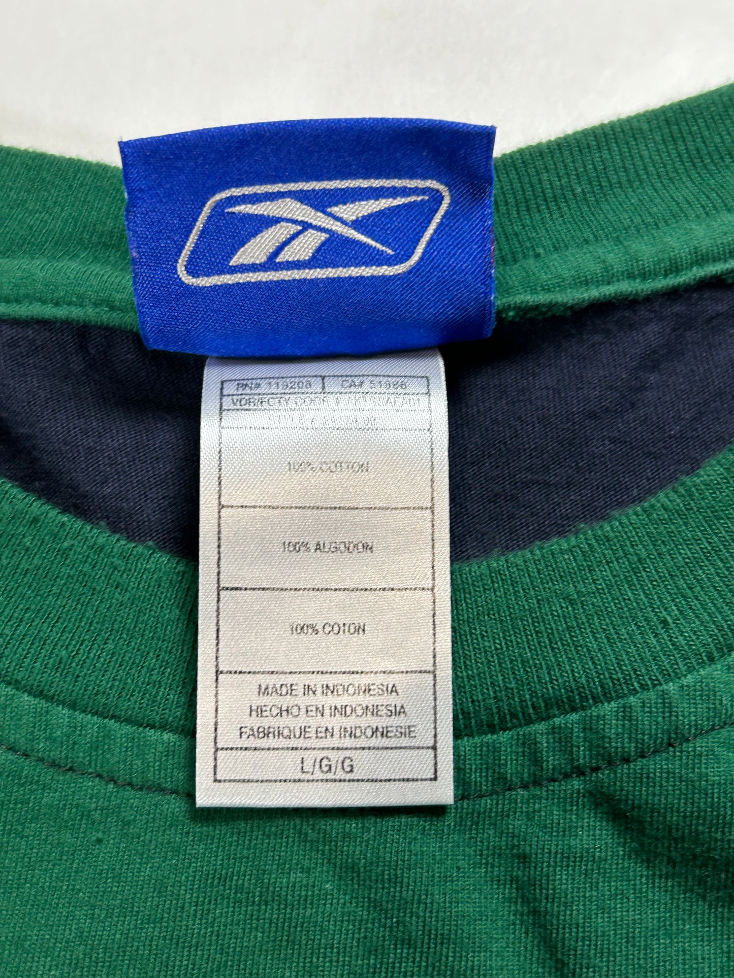 Vintage 2000s NFL RBK New York Jets Football Long Sleeve Tee Large Green/Black 22.5x29.5/30.5 Inches