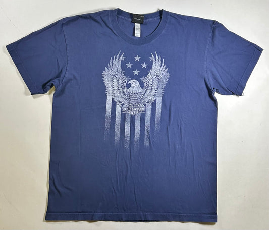 2022 Harley Davidson Motorcycle Of Bergen County Eagle Live Free Rochelle Park, NJ Tee XL 23.5x29.75 Inches
