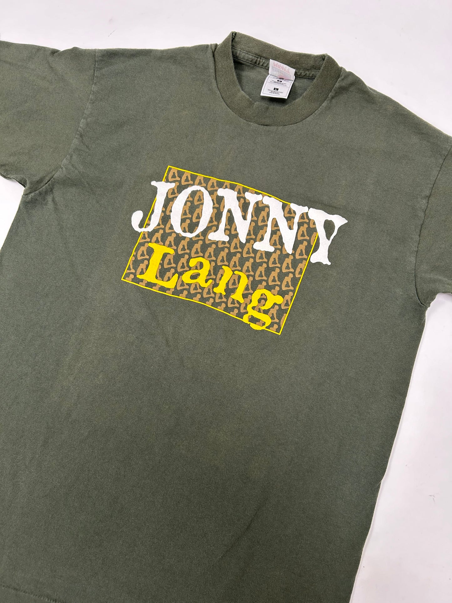 Vintage Jonny Lang Band Music Graphic Tee Autographed On Back As Is L/M 20.75x29 Inches