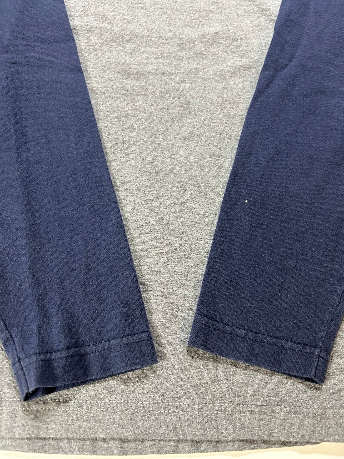 Vintage 00s Jansports Seton Hall Stillman School Of Business College Long Sleeve Tee Large Can Fit XL 23.25x30.25 Inches Gray/Blue