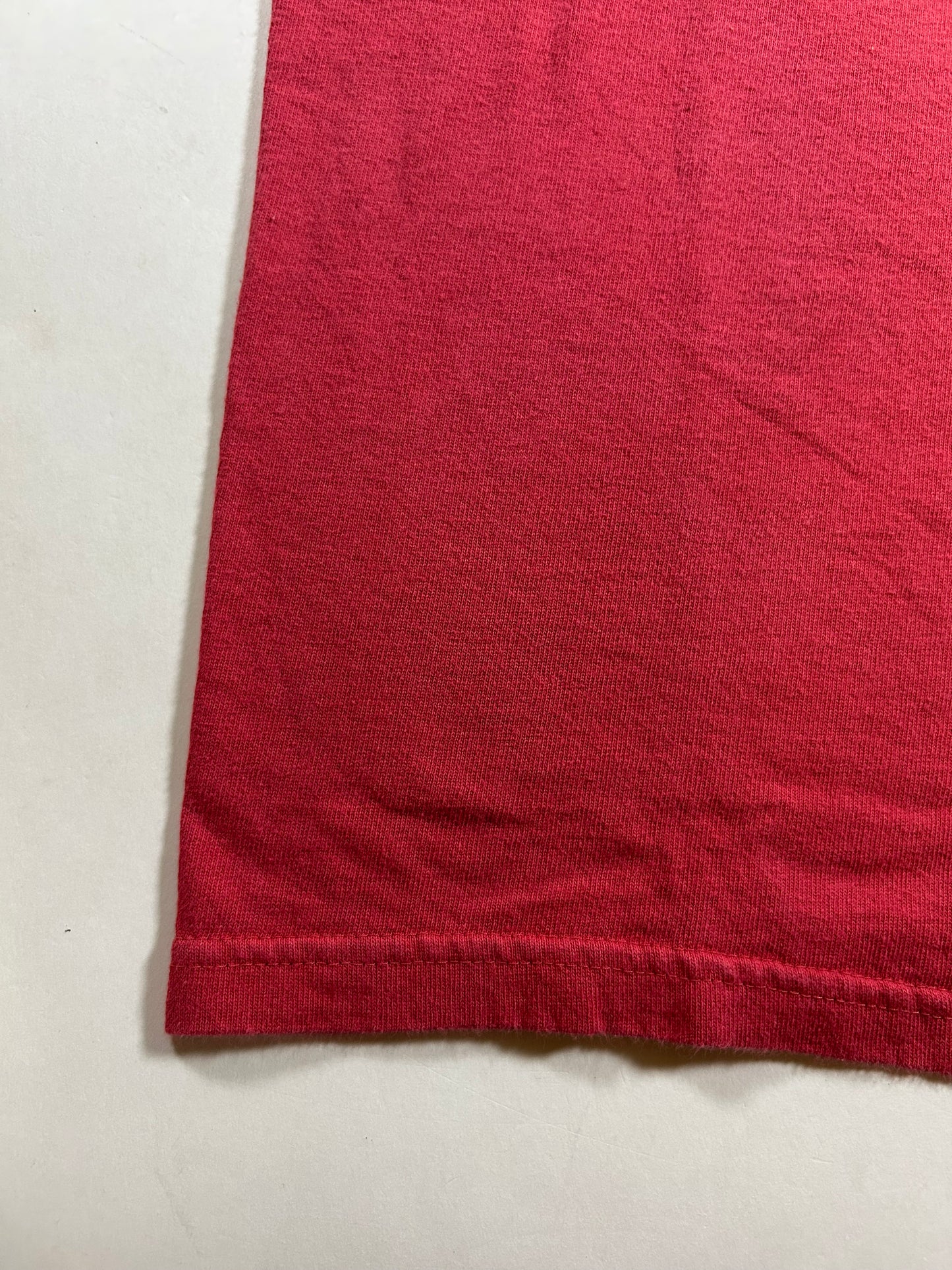 Vintage 90s Champion Chest Script Tee Red Medium 21.5x26.25 Inches