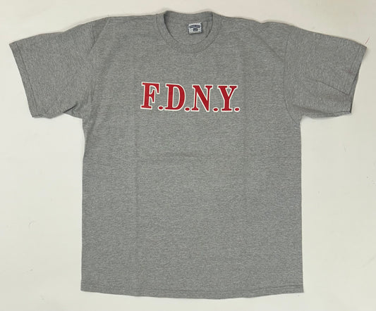 Vintage 90s F.D.N.Y. Keep Back 200Ft Firefighter Tee USA XL+ 24.5x31.25 Inches