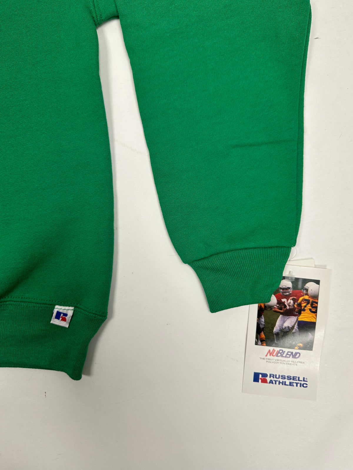 Edgewood NJ “Deeper Than The Roots.” First Edition Crewneck Sweatshirt Tagged Youth Large 90s Russell Athletic 50/50 Blend Made In USA DS Kelley Green 19.5x24