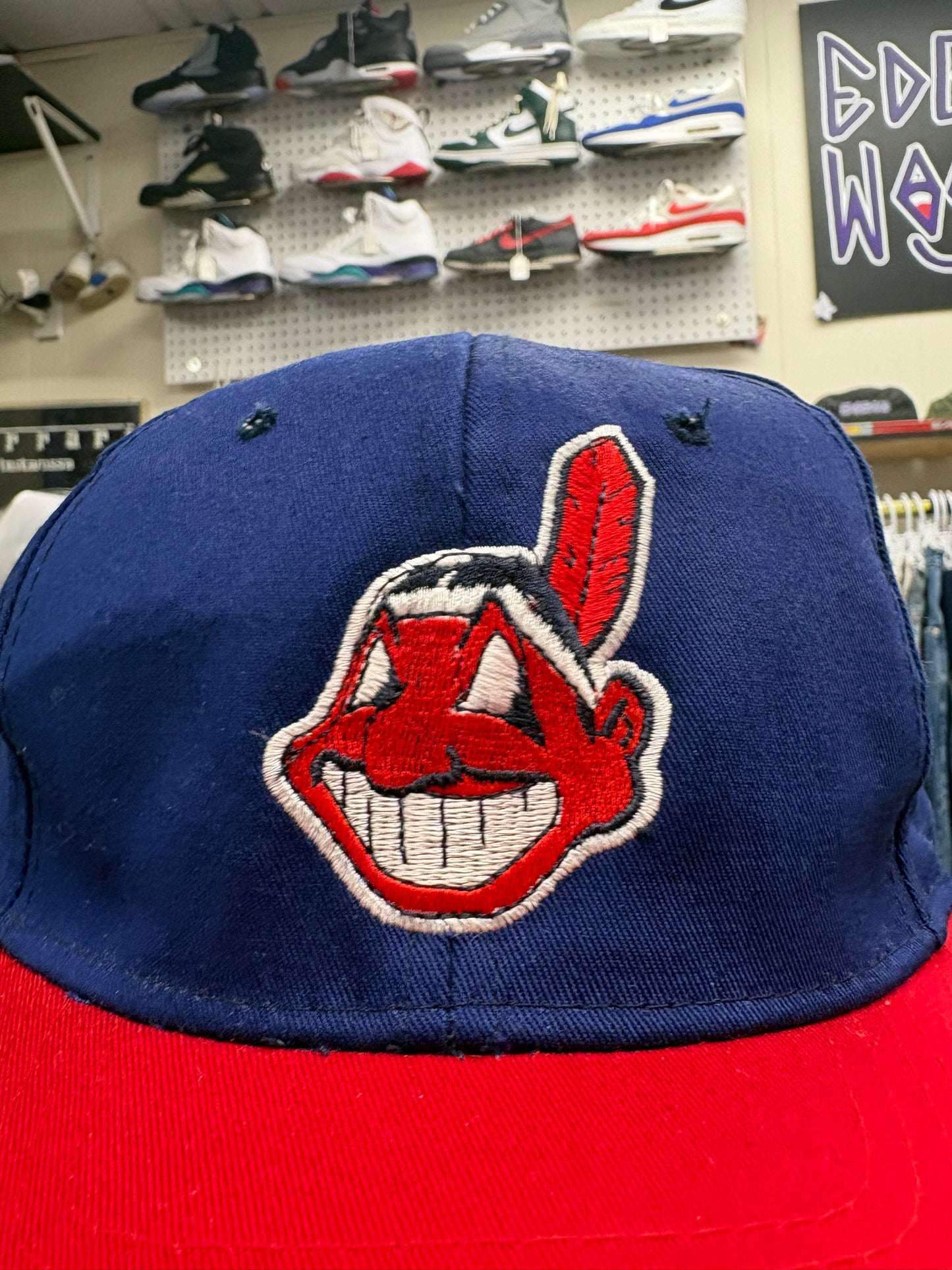 Vintage Cleveland Indians hat snapback Blue/Red