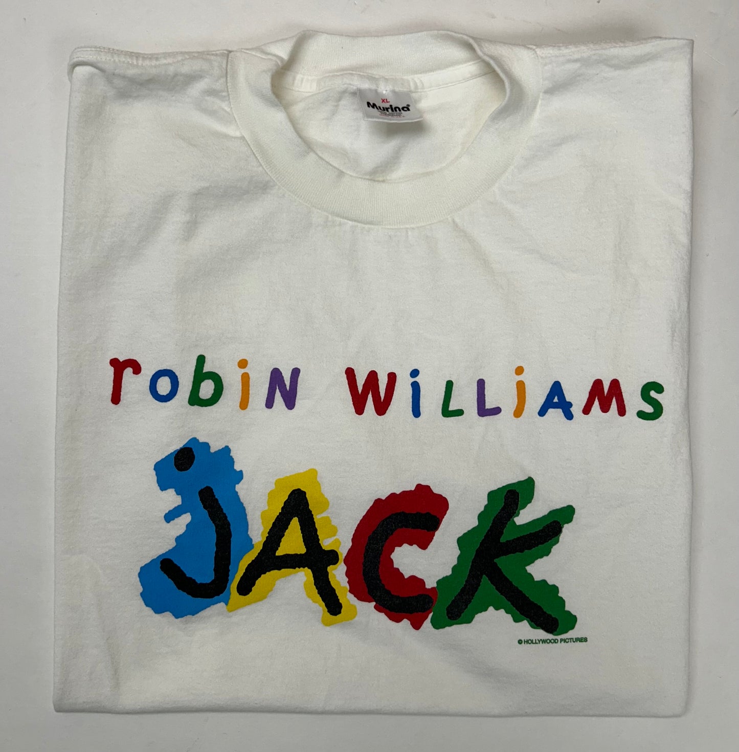 Vintage 1996 Robin Williams Jack Movie Promo Tee XL 23.25x31.25 Inches Rare Clean White