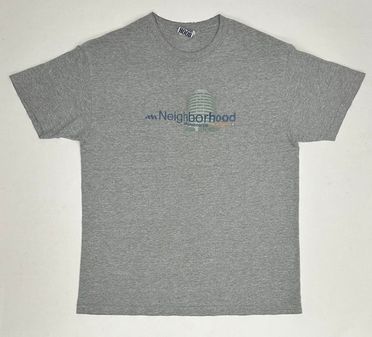 Vintage Neighborhood Skateboards Los Angeles Skate Tee Worn In Nicely Large Fit 22.25x29.5 Inches Gray