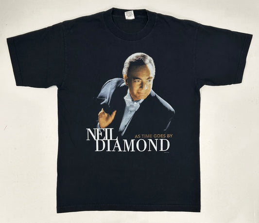 Vintage 1998-1999 Neil Diamond World Tour As Time Goes By Concert Music Tee Large 21.25x29.5 Inches