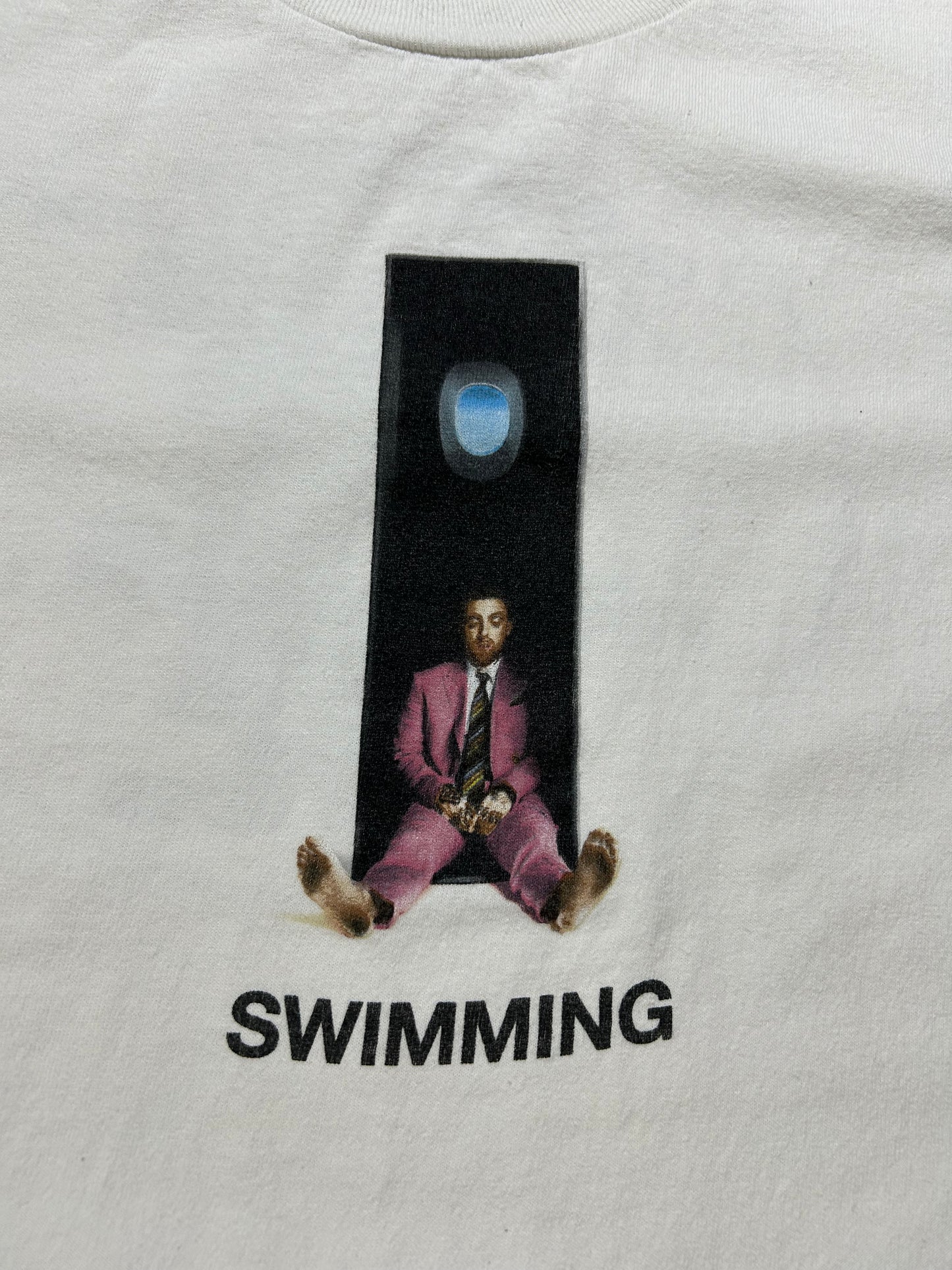 2018 Mac Miller Swimming Album Promo Tee Large 21.25x28.5 Inches White