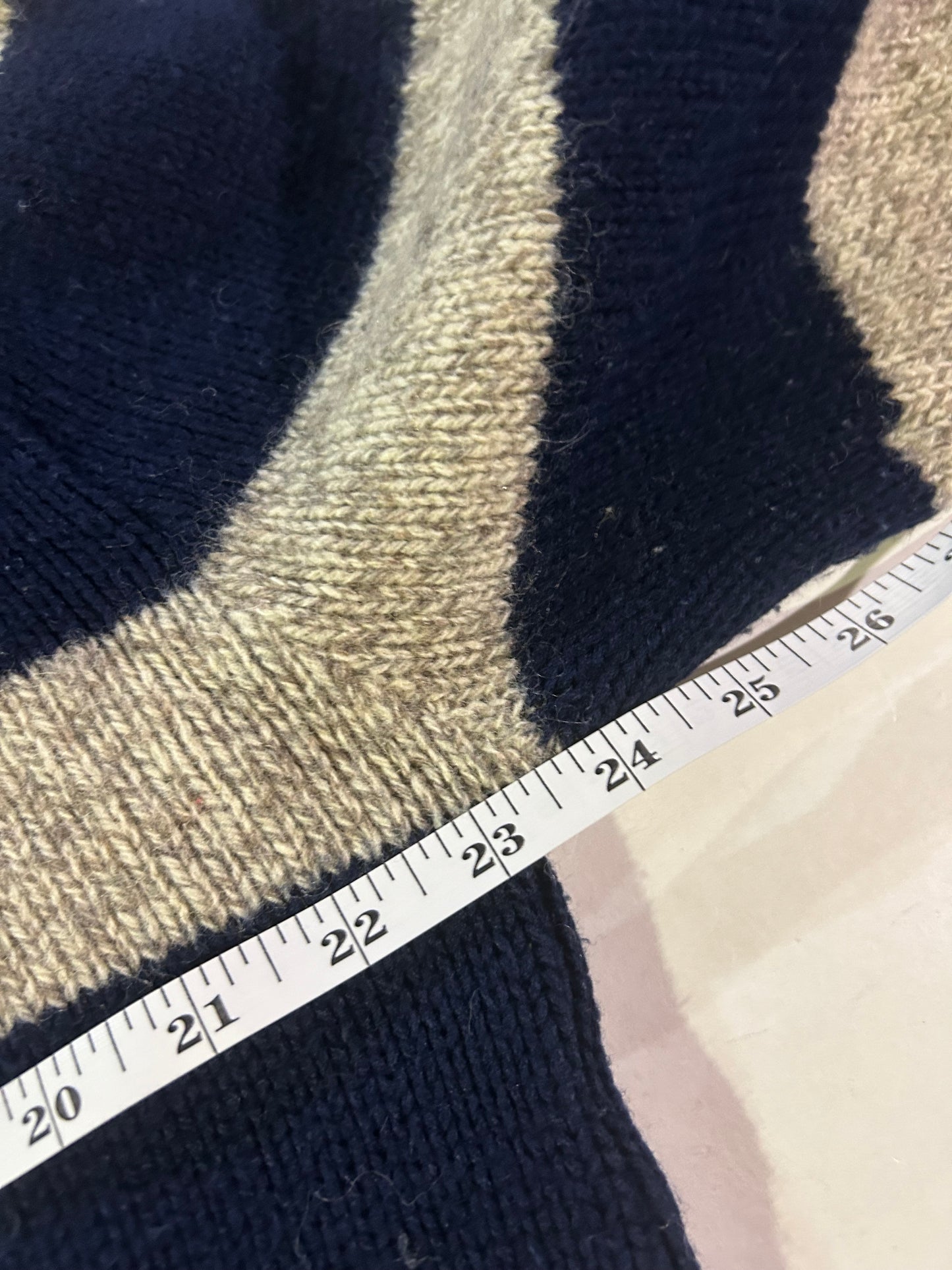 Vintage Victoria Dry Goods Sweater Made in USA Striped 23.25x27 Inches Medium