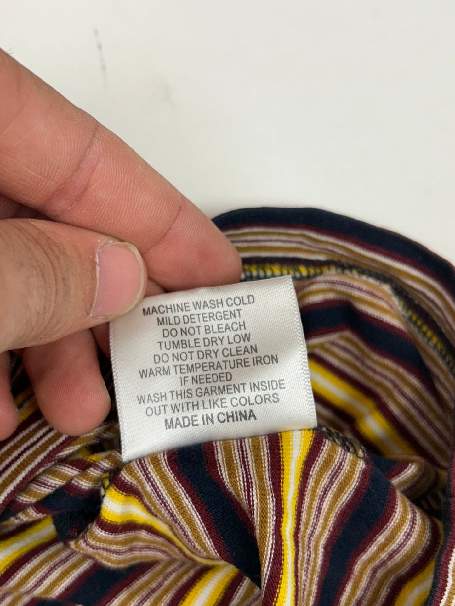 The Hundreds Embroidered Logo  Stripped Tee Medium 19.5x27 Inches