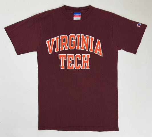 Vintage 00s Champion Virginia Tech College Tee Medium/Small Fit 19x28.5 Inches