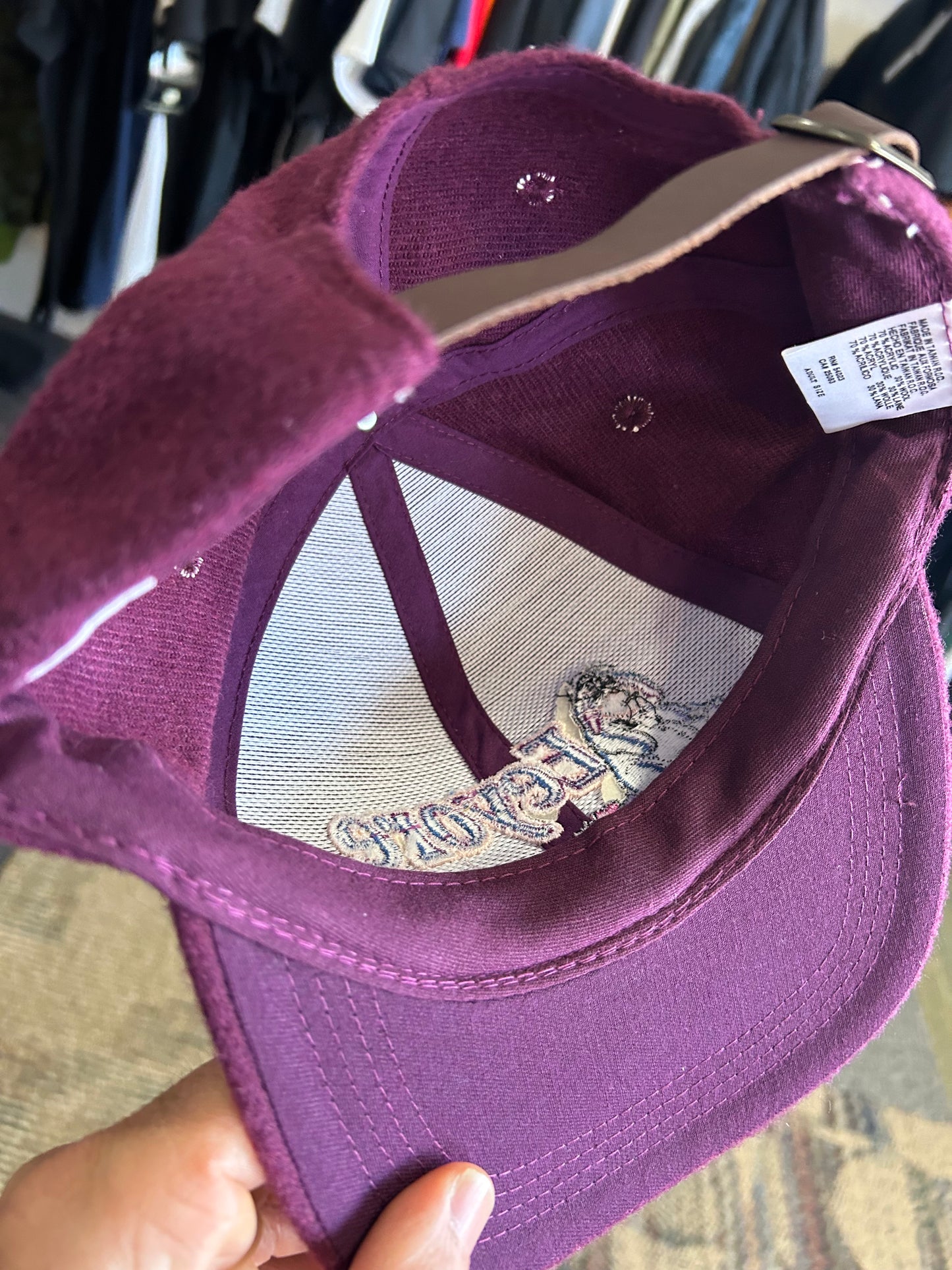 Vintage Eeyore Strapback Hat Disney Store 90's Cap Felt Wool Adult Adjustable