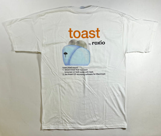 Vintage Toast Roxio CD DVD Technology Macintosh Software T-Shirt Computer Large 22x30.5 Inches Clean