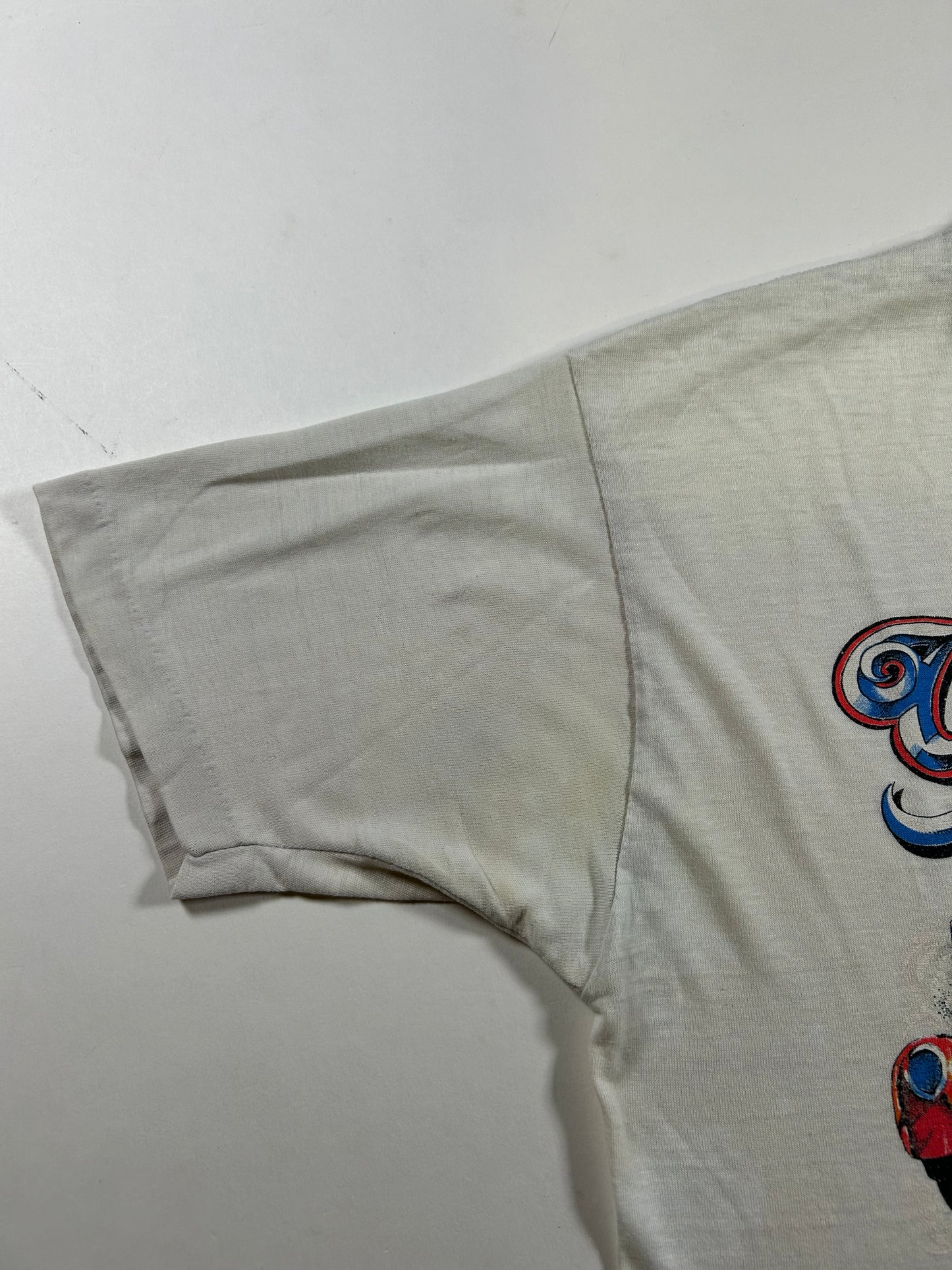 Vintage 1999 9th Annual Rollin Roda Old Time Drags And Rod Run Raceway Park Englishtown NJ Tee Paper Thin Worn In As Is M/L Fit 20x26.25 Inches