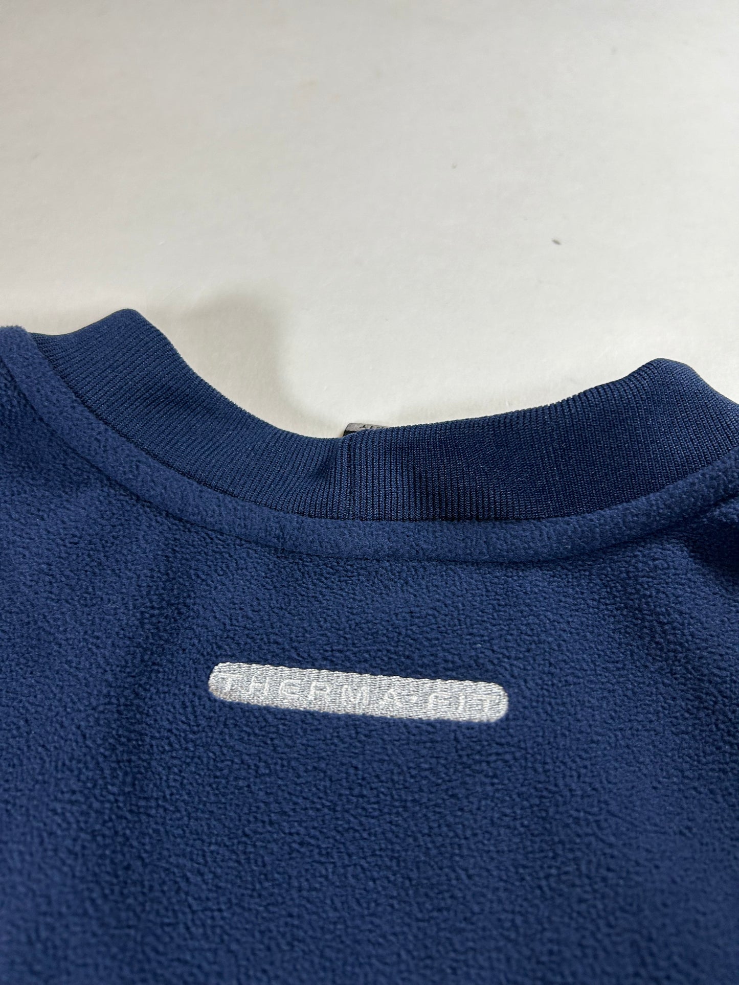 Vintage 2000s Nike University Of Michigan Therma-Fit Pullover Fleece Large 25.5x32.5 Inches Navy