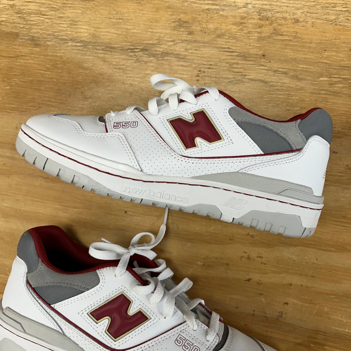 New Balance 550 Boston College Eagles White Red Shoes US Men’s 10.5 Women’s 12