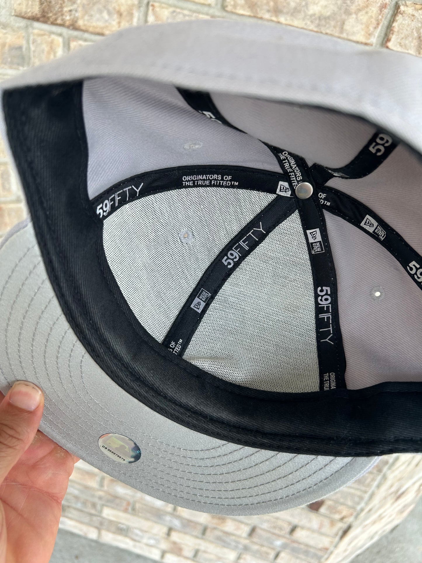 New York Yankees MLB New Era 59Fifty Gray Fitted Hat 7 5/8” Argyle Diamond Style