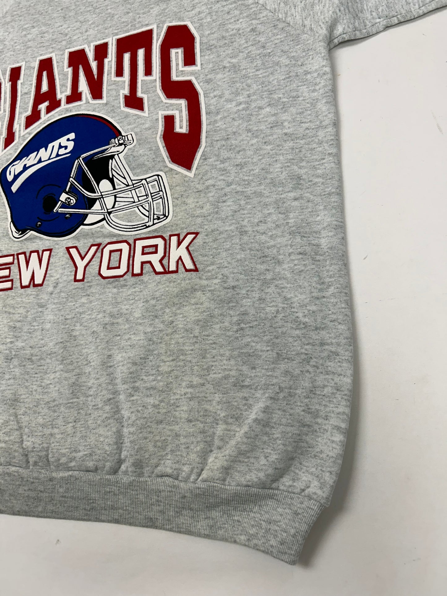 Vintage 90s New York Giants NFL Crewneck Sweatshirt Raglan L/XL Fit 24.25x29.5 Inches