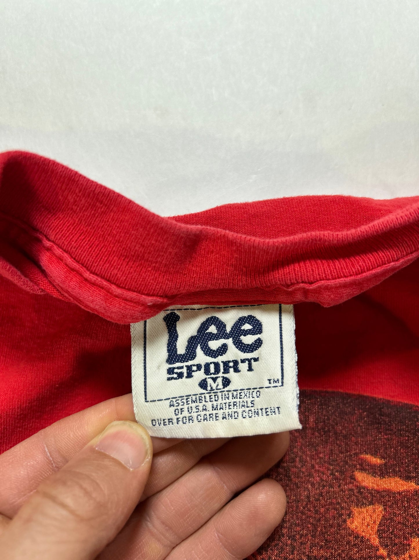 Vintage Lee Sport 1996 Chicago Bulls NBA Champions Tee Youth Medium 17.25x23 Inches Red