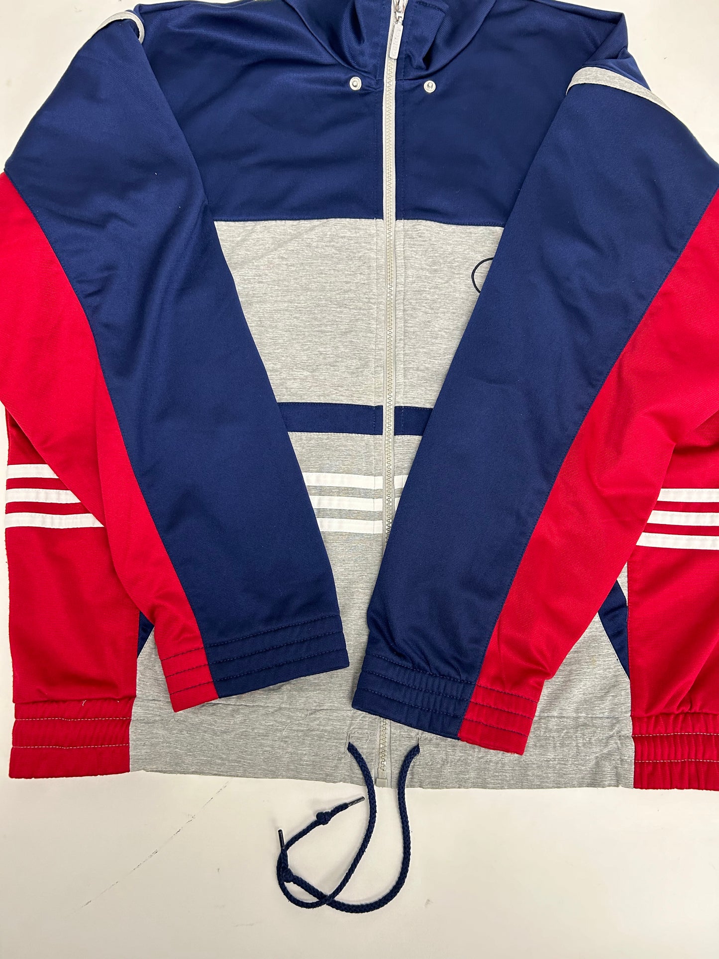 Vintage Adidas Track Jacket Zip Off Sleeves Medium 25x27.75 Inches Three Stripes
