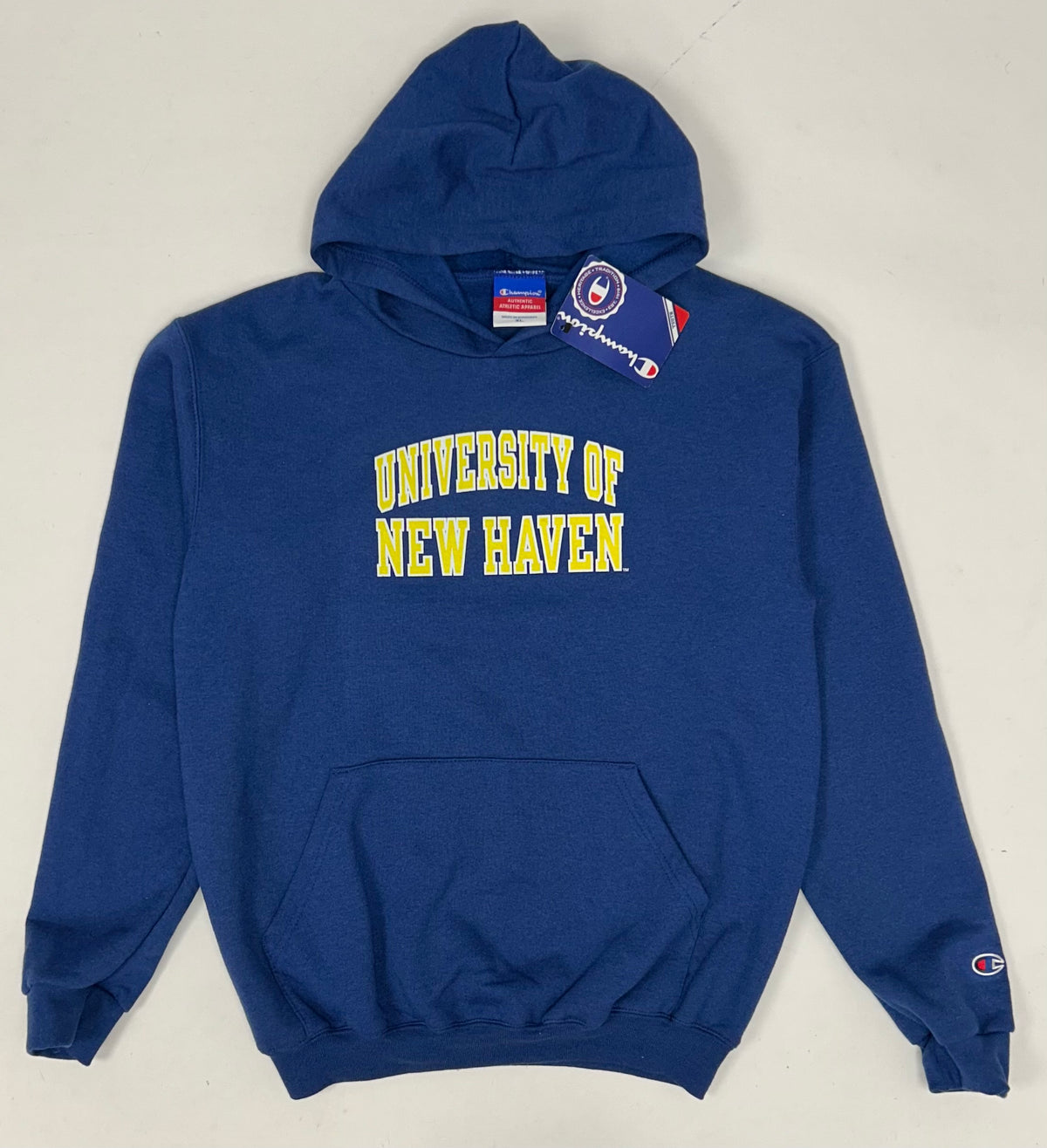 University Of New Haven College Logo Champion Hoodie Sweatshirt New 21.25x26.5 Inches Brand New With Tag