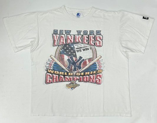 Vintage Starter 1996 New York Yankees World Series Champions Tee Tagged Large Can Fit Boxy XL  23.5x26.25 Inches