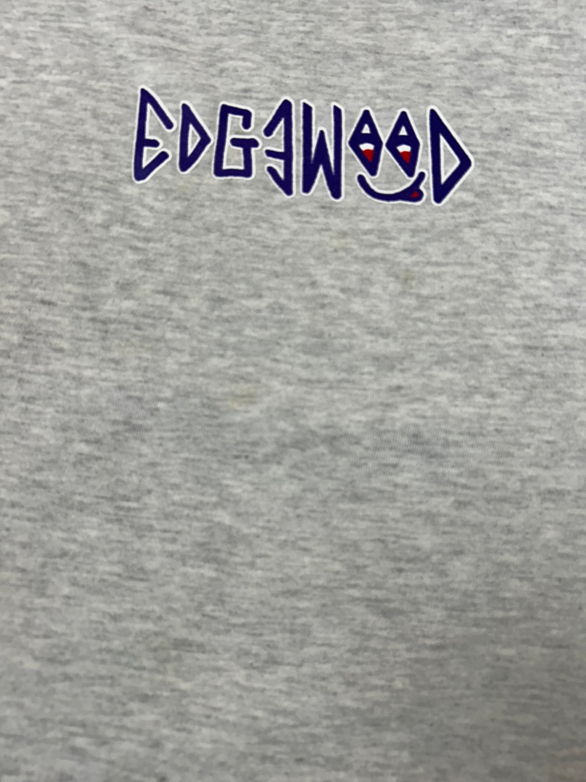 Edgewood New Jersey Deeper Than The Roots Crewneck Sweatshirt Jerzees Tag 50/50 Blend USA Heather Gray Thin Boxy Fit 24.5x25.75 Inches As Is