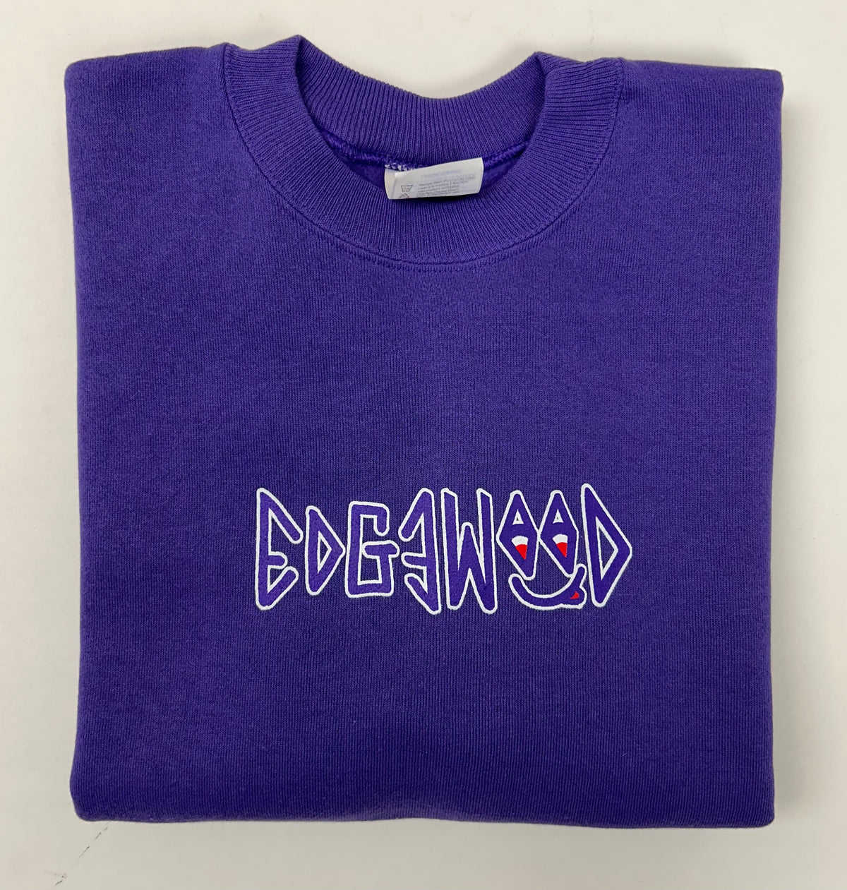 Edgewood New Jersey Deeper Than The Roots Crewneck Sweatshirts Hanes Activewear Tag 50/50 Blend USA/Mexico M/L Fit 23.5x27.5 Inches Purple