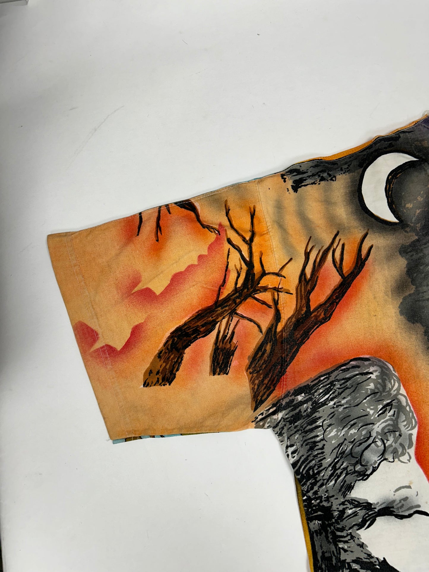 Vintage Disney JouJou Villains Cruella Maleficent Captian Hook Beaded Shirt Big 2XL For 25.5x32.75/34.75 Inches As Is Has Flaws