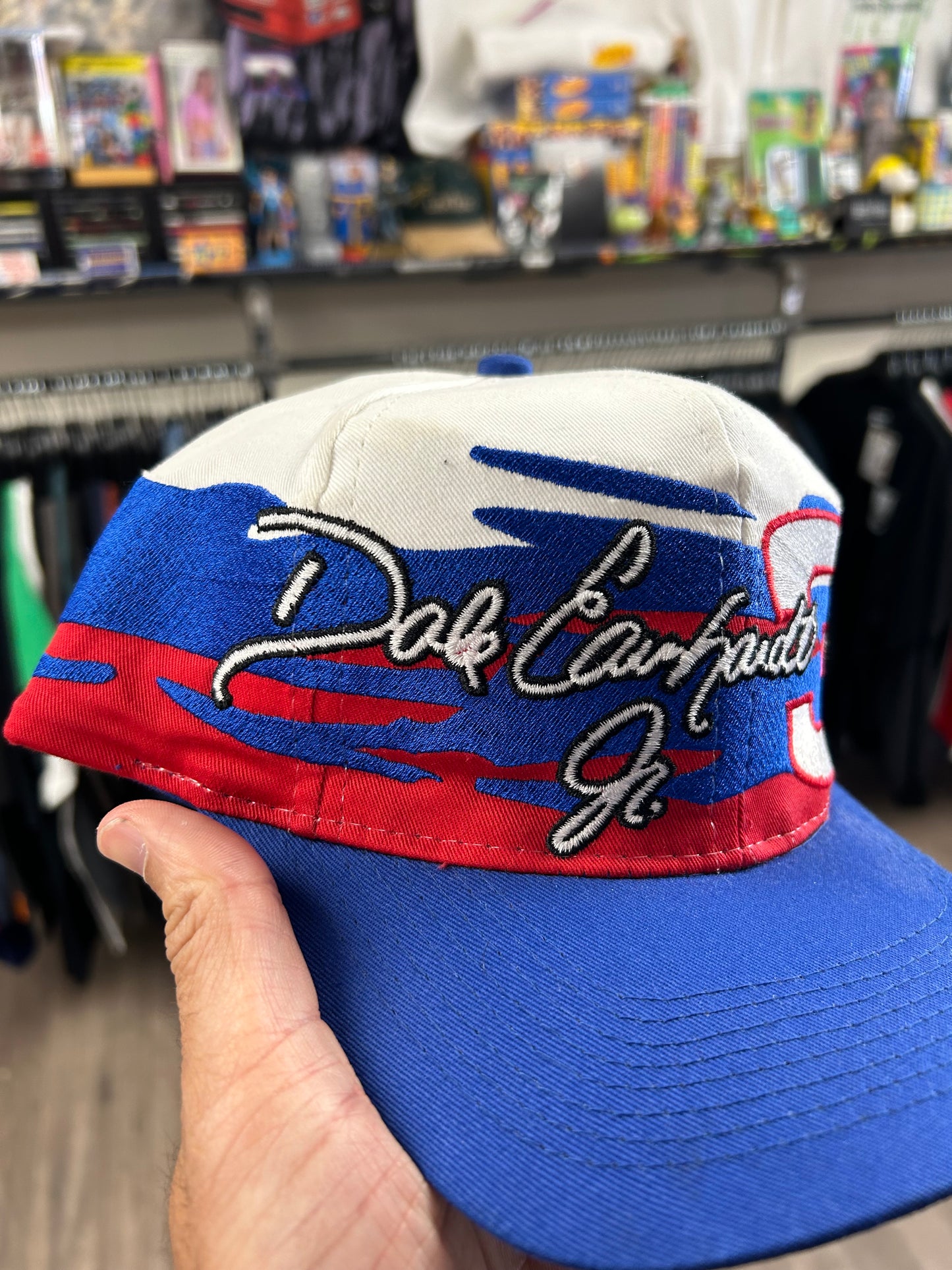 Vintage NASCAR Chase Authentics Dale Earnhardt JR. 3 SnapBack Hat Red,White,Blue