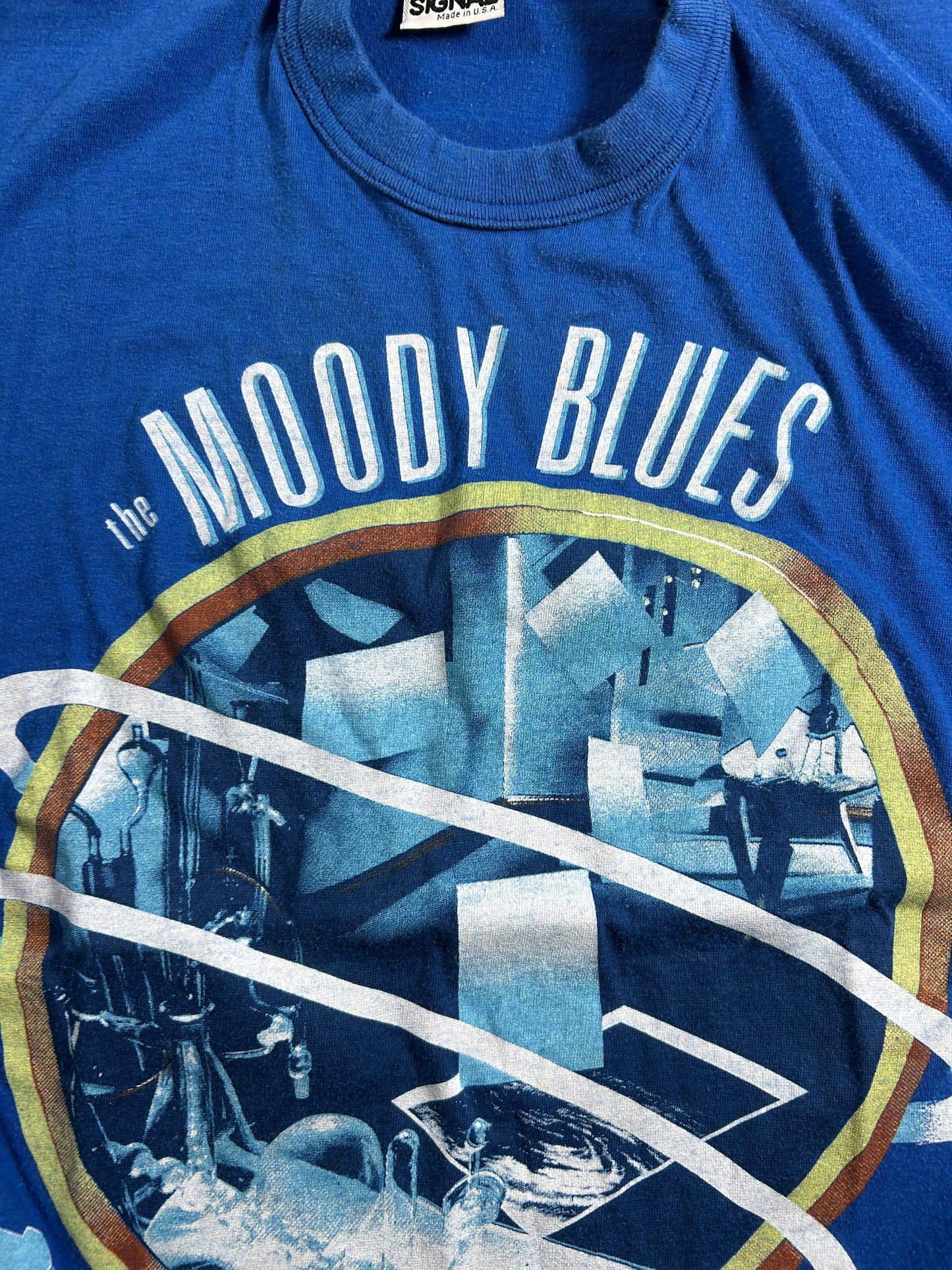 Vintage Moody Blues Other Side of Life 1986 Band Tee 19x25.75 Inches Medium/Small Fit Made in USA