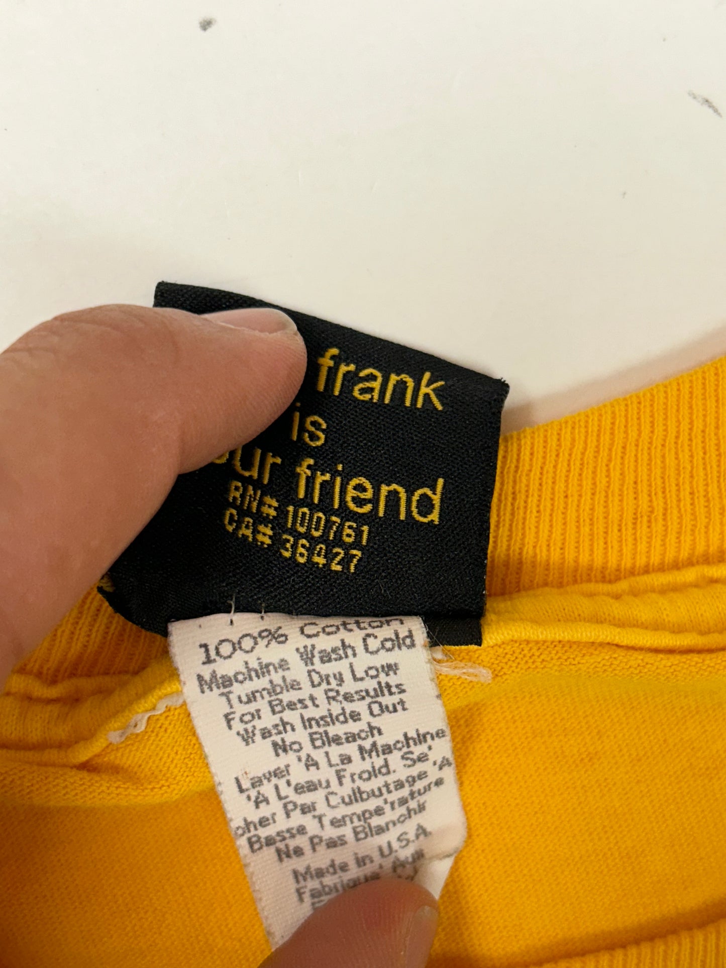 Vintage Paul Frank Skateboarding Sequence Skate Tee Yellow L/XL 24.5x28.25 Inches As Is Worn