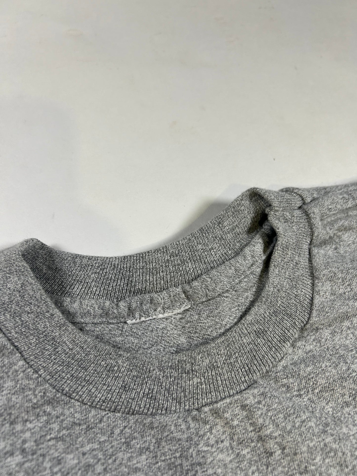 Vintage The Citadel Baseball Logo College Tee Heather Gray USA Made The Cotton Exchange Shirt Large 21.5x28.5 Inches