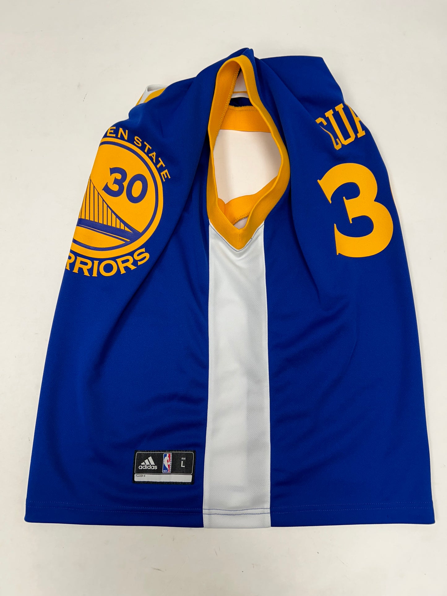 Adidas Steph Curry #30 GS Golden State Warriors Jersey Size Youth Large 19.75x26.25 Inches Blue