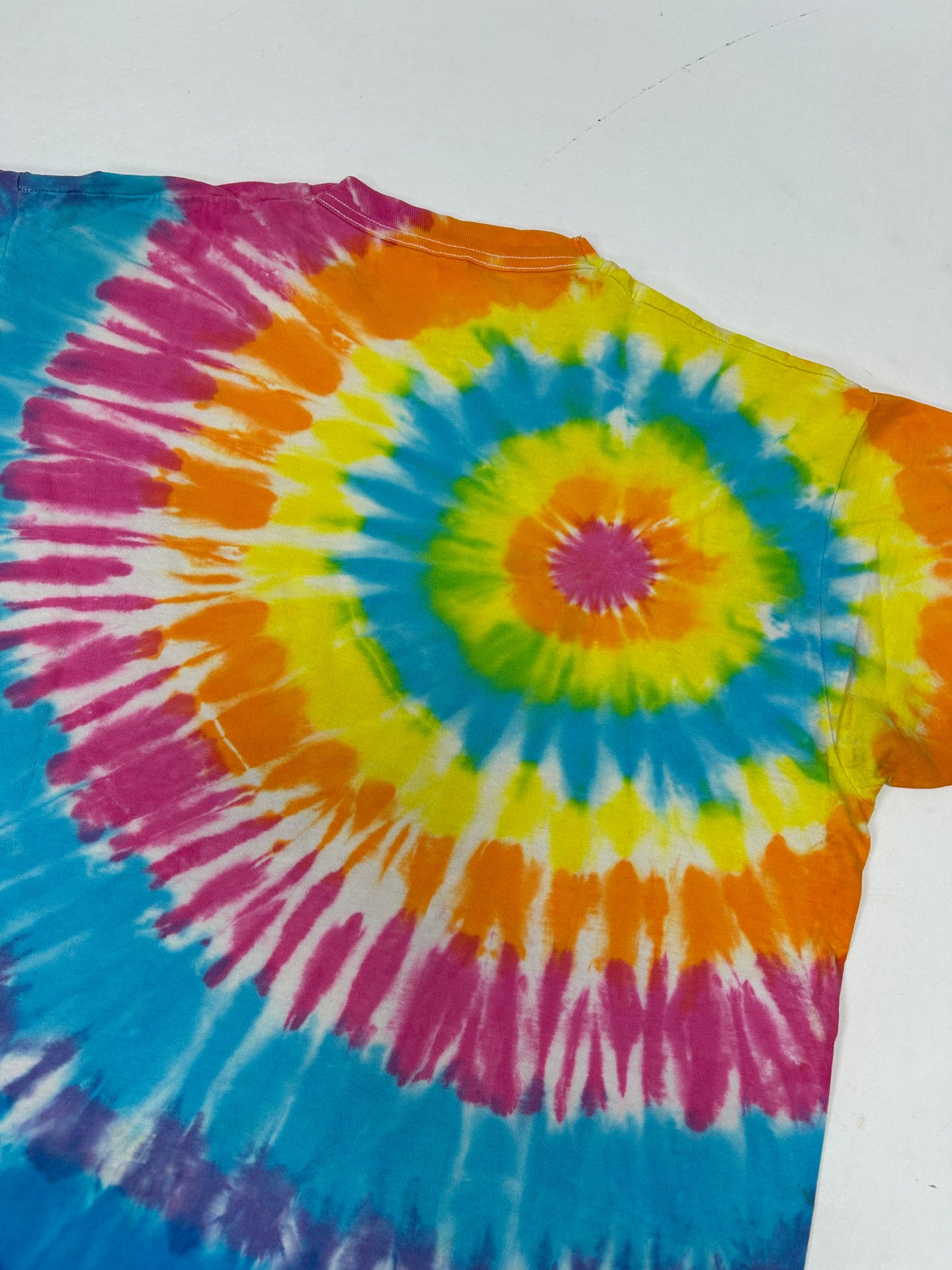 Vintage 90s Ben and Jerrys Wavy Gravy Ice Cream Tie Dye Tee Stained As Is XL 24.5s29.5 Inches