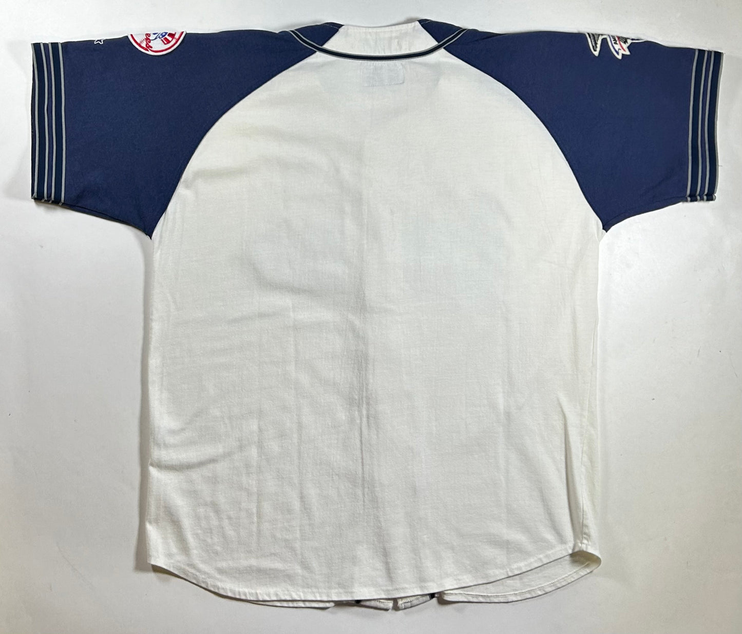 Vintage Starter New York Yankees Embroidery Script Spell Out Blank Jersey XL 26.5x32.75 Inches