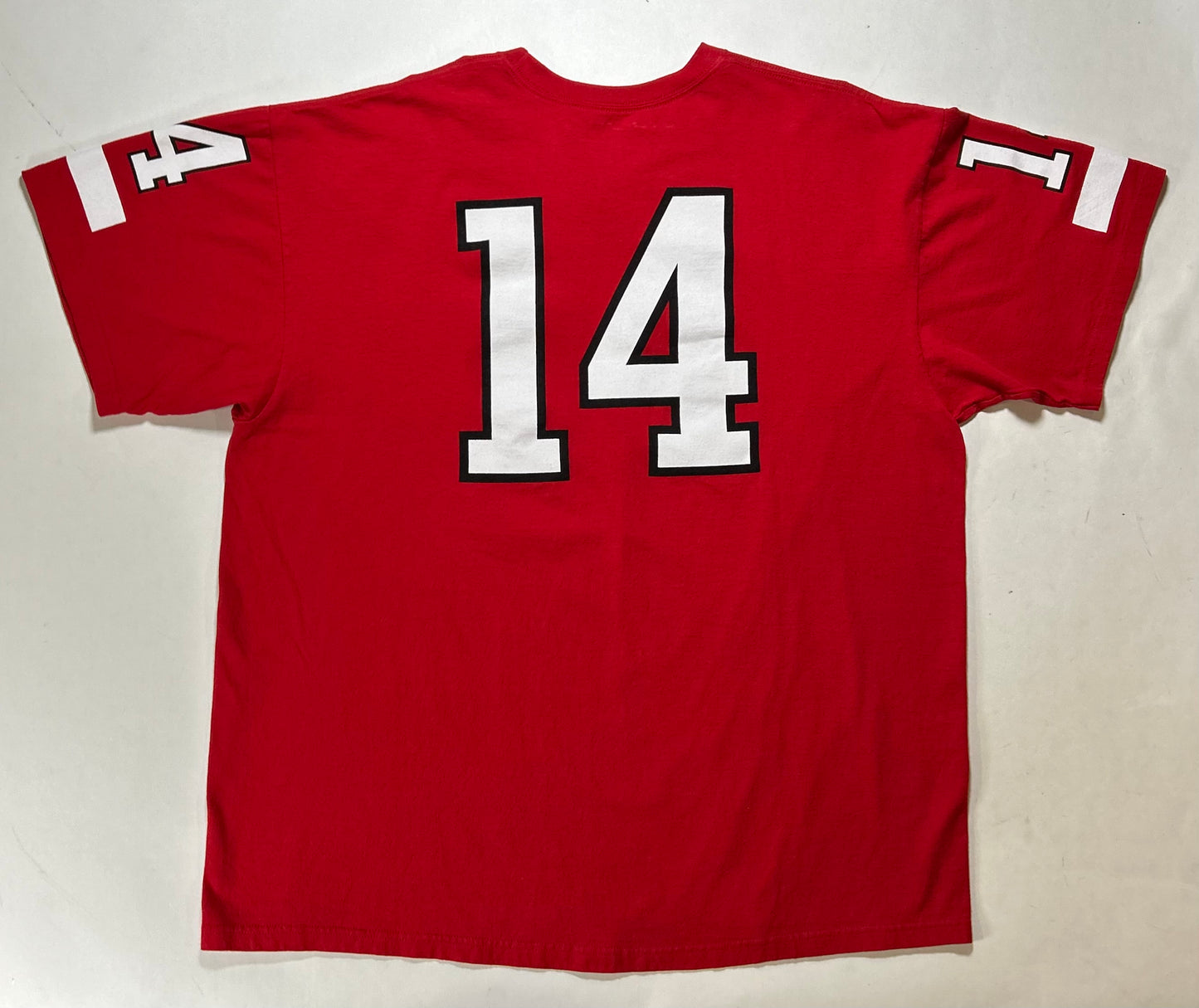 Vintage Rutgers University Scarlet Knights #14 College Football Tee Nike Team XL 25.76x30.25 Inches Big Fit Like 2XL